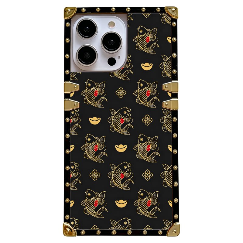 富贵锦鲤iPhone17手机壳轻奢风