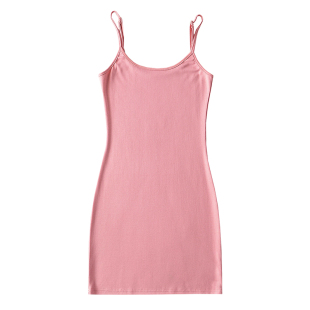 YoungGirlDay纯欲性感基础款紧身显瘦弹力打底吊带连衣裙包臀短裙