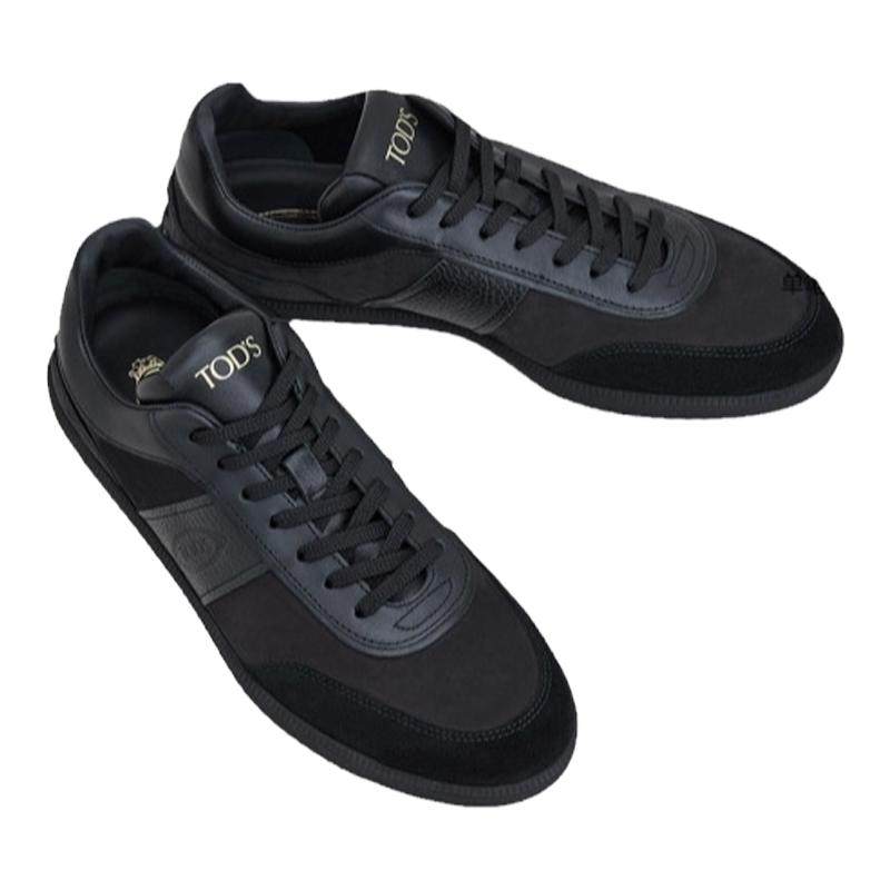 【秋冬特惠】TOD'S官方正品男士TABS字母印花皮革拼接运动休闲鞋