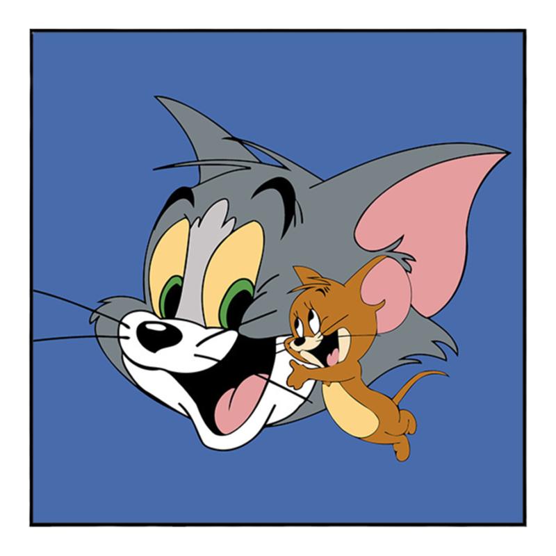 diy数字油画猫和老鼠油彩画填色