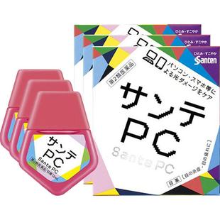 【自营】日本Santen参天PC电脑手机蓝光护眼液眼药水滴眼液12ml*3
