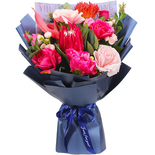 仿真花束成品大束手捧花永生颁奖舞台献花交车假花拍照教师节绢花