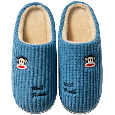 大嘴猴秋冬百搭毛绒加厚轻便棉拖