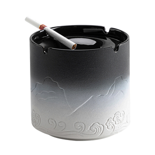 叁旬山海观烟灰缸防烟味家用客厅创意大号高级感摆件办公室烟灰缸