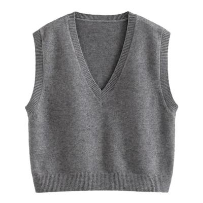 【大码清仓】v领宽松羊毛马甲女