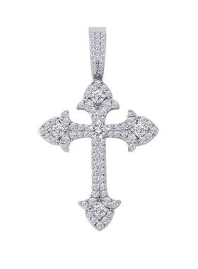 满钻轻奢十字架吊坠男女嘻哈同款