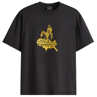 【Post Malone】HM男装女装T恤波兹马龙印花落肩打底衫0972640