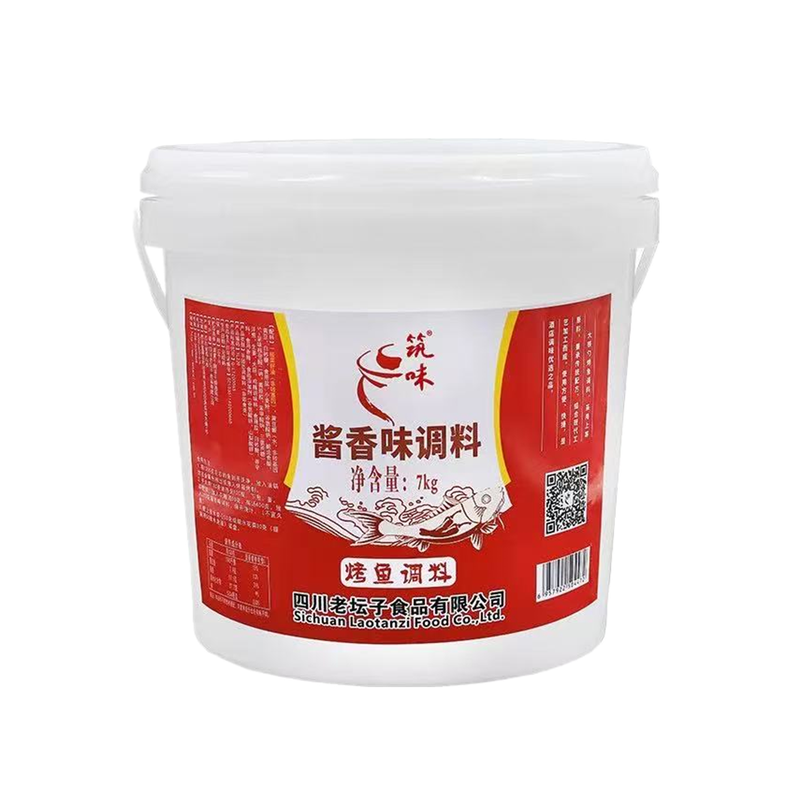 筑味香辣酱香味烤鱼调料商用桶装