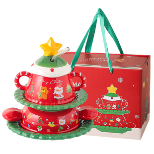 川岛屋圣诞节餐具碗碟套装可爱一人食礼盒生日圣诞礼物送女生闺蜜