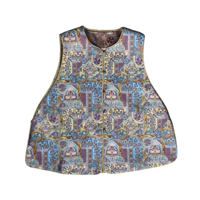 沁月新中式桑蚕丝宋锦马甲