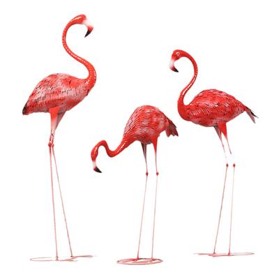 火烈鸟商场橱窗美陈森系婚礼摆件