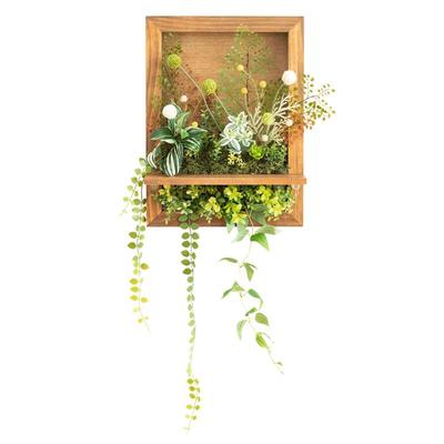 立体仿真绿植墙壁挂件盲盒展示架
