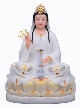 汉白玉慈航道人供奉神像保平安