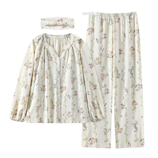 【呼吸棉】夏季薄款棉纱月子服产妇产前产后纯棉哺乳孕妇喂奶睡衣