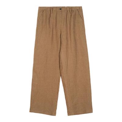 kleeklee亚麻梭织布松直筒裤