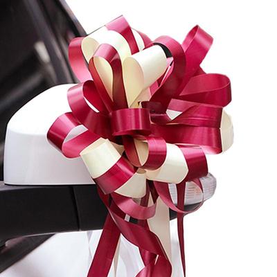 拉花创意浪漫婚车布置手拉花彩带