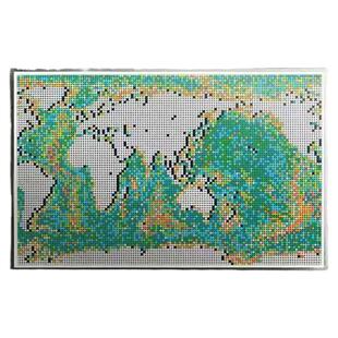 乐高世界地图展示盒31203防尘罩透明亚克力一体式收纳不含积木