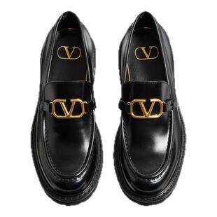 华伦天奴VALENTINO女士 VLOGO SIGNATURE 乐福鞋[礼物]