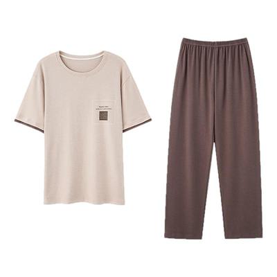 【100%棉】吸汗透气男士睡衣套装