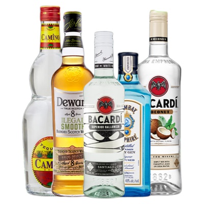 五大基酒洋酒调酒组合