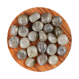 天然灰月光石有孔散珠子随形拉长石月长石diy饰品手工配件材料