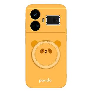 圆脸熊猫适用Realme真我GT5手机壳realmeGT5pro新款oppogt硅胶套oppo带支架支点壳全包防摔RMX3820男女软外壳