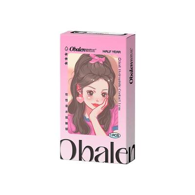 Obalen欧巴兰彩色三明治隐形眼镜半年抛2片