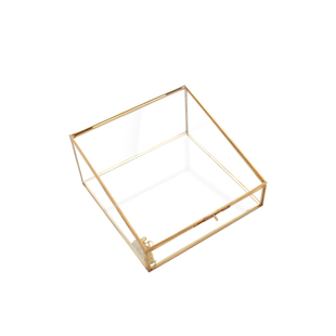 首饰展示架创意摆件店铺陈列拍摄直播道具玻璃饰品收纳盒金属托盘