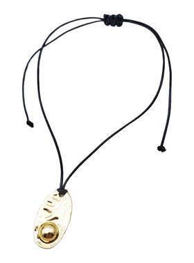 美拉德风皮绳几何椭圆精致褶皱