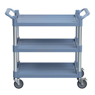 柏德汇饭店多用途酒店餐厅手推送餐收餐车塑料收碗车双层四层小号