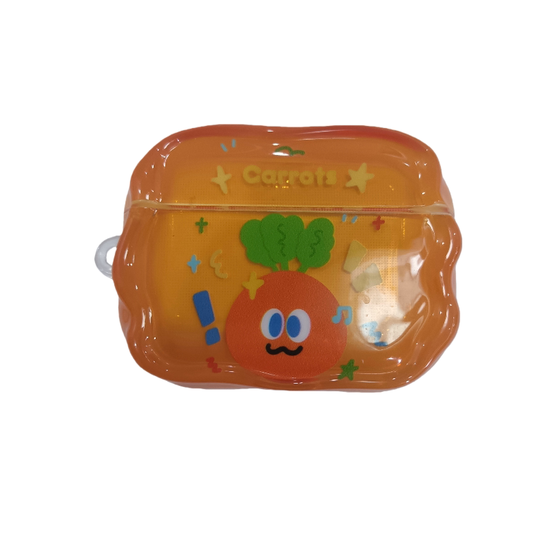 创意卡通惊讶胡萝卜适用airpodspro5保护套新4代airpods3耳机壳二代苹果airpodspro2耳机保护套a