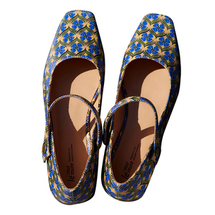 Le' Murmure “新古典主义”设计师 平底复古浅口方头玛丽珍 女