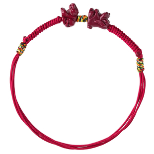 普陀山2026马年朱砂手绳女款本命年红绳编织绳生肖手链生日礼物