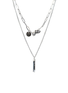 潮酷项链双链叠戴颈链日韩配饰品