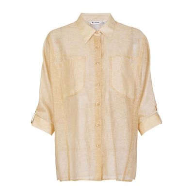 婉甸2026夏季新品天丝微透带扣外搭百搭时尚宽松衬衫女1252S03RS4