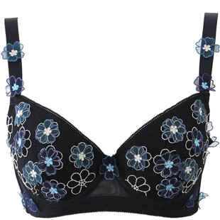 立体飞花刺绣女士文胸 聚拢集中 提拉型薄杯调整内衣 阿裳 W6389