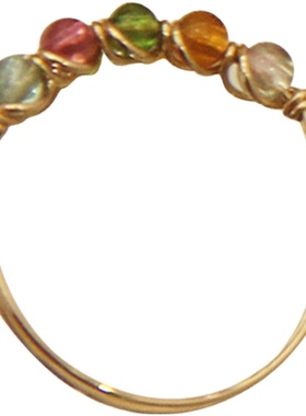 碧玺糖果色原创14k不褪色绕线