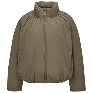 斯凯奇冬季女短款羽绒服外套防泼水保暖通勤外套宽松上衣时尚舒适