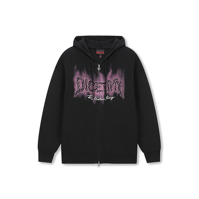 DICETINY连帽印花logo毛衣