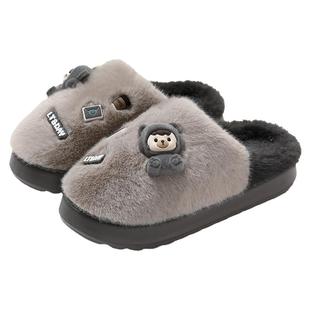 红豆儿童棉拖鞋男童2025新款秋冬季家居室内加绒保暖亲子棉拖女款