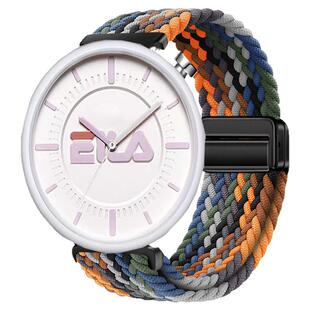 适用FILA斐乐手表女款大学生初高中生运动表带磁吸编织6281腕带