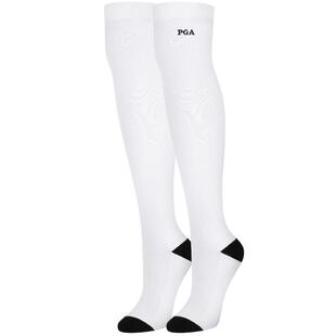 美国PGA高尔夫女袜子夏季高弹过膝袜修身显瘦长筒袜加厚毛巾底