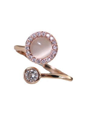 威妮华原创风猫眼石转运珠戒指