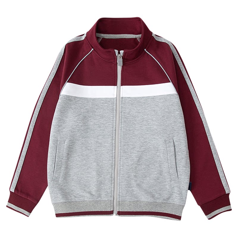 武汉理工大学附属小学同款校服春秋款儿童运动服枣红色棒球服套装