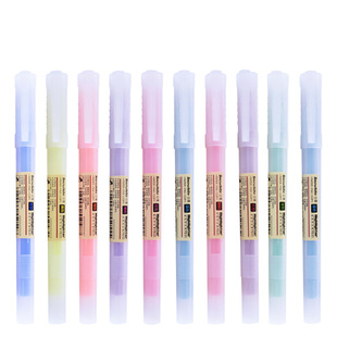 白雪荧光笔套装10色学生用荧光笔彩色记号笔标记笔多色彩笔