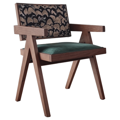 新品预告 原创复古风椅子法式餐椅羽毛艺术设计师中古昌迪加尔椅