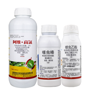 梨树抗性梨木虱蚜虫飞虱蚧壳虫杀虫剂阿维高氯螺虫乙酯噻虫嗪组合