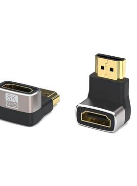 micro hdmi转hdmi转接头微型HDMI公对母侧弯90度270°单反相机线