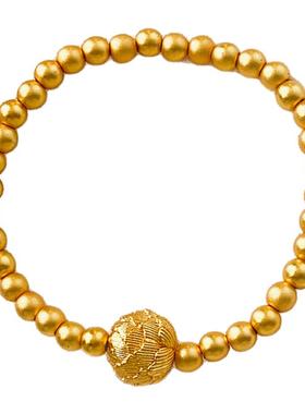 金色莲蓬串珠手串轻奢小众精致