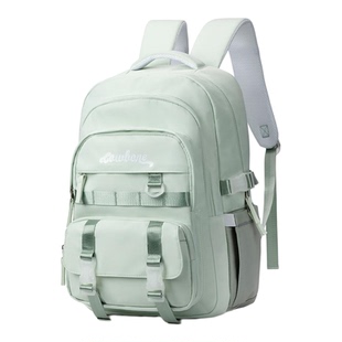 初中生书包女中学生大容量多隔层轻便耐用小学生减负护脊背包双肩